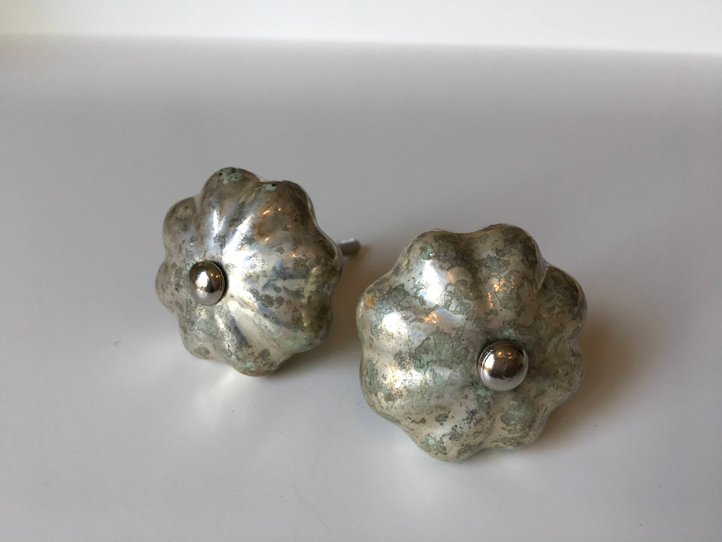 Mercury glass drawer pulls