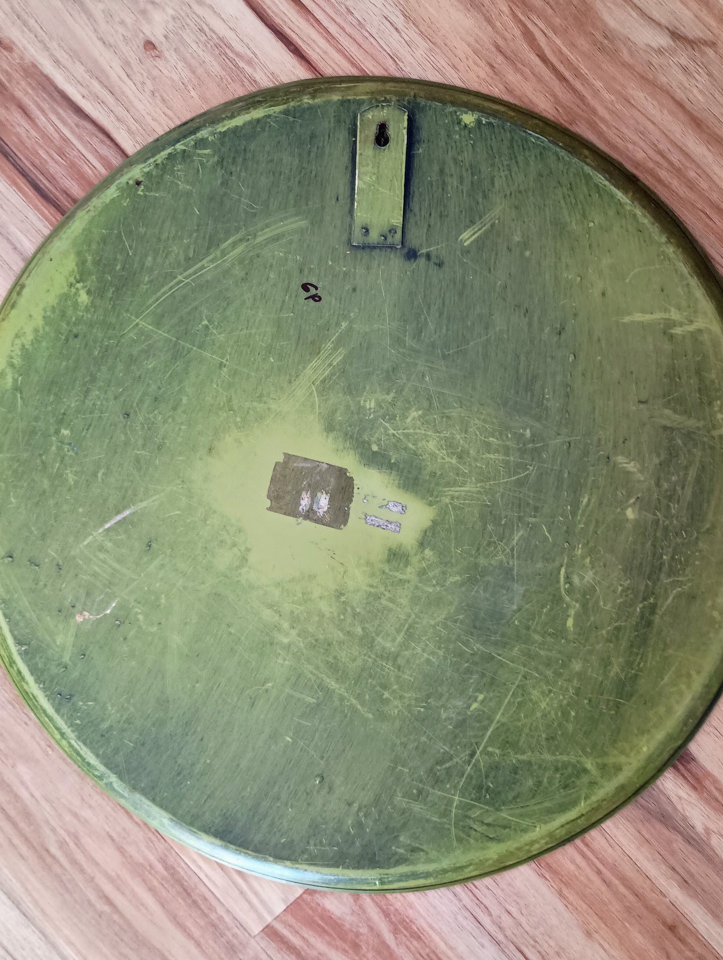 XL folk art tin tray, wall hanging