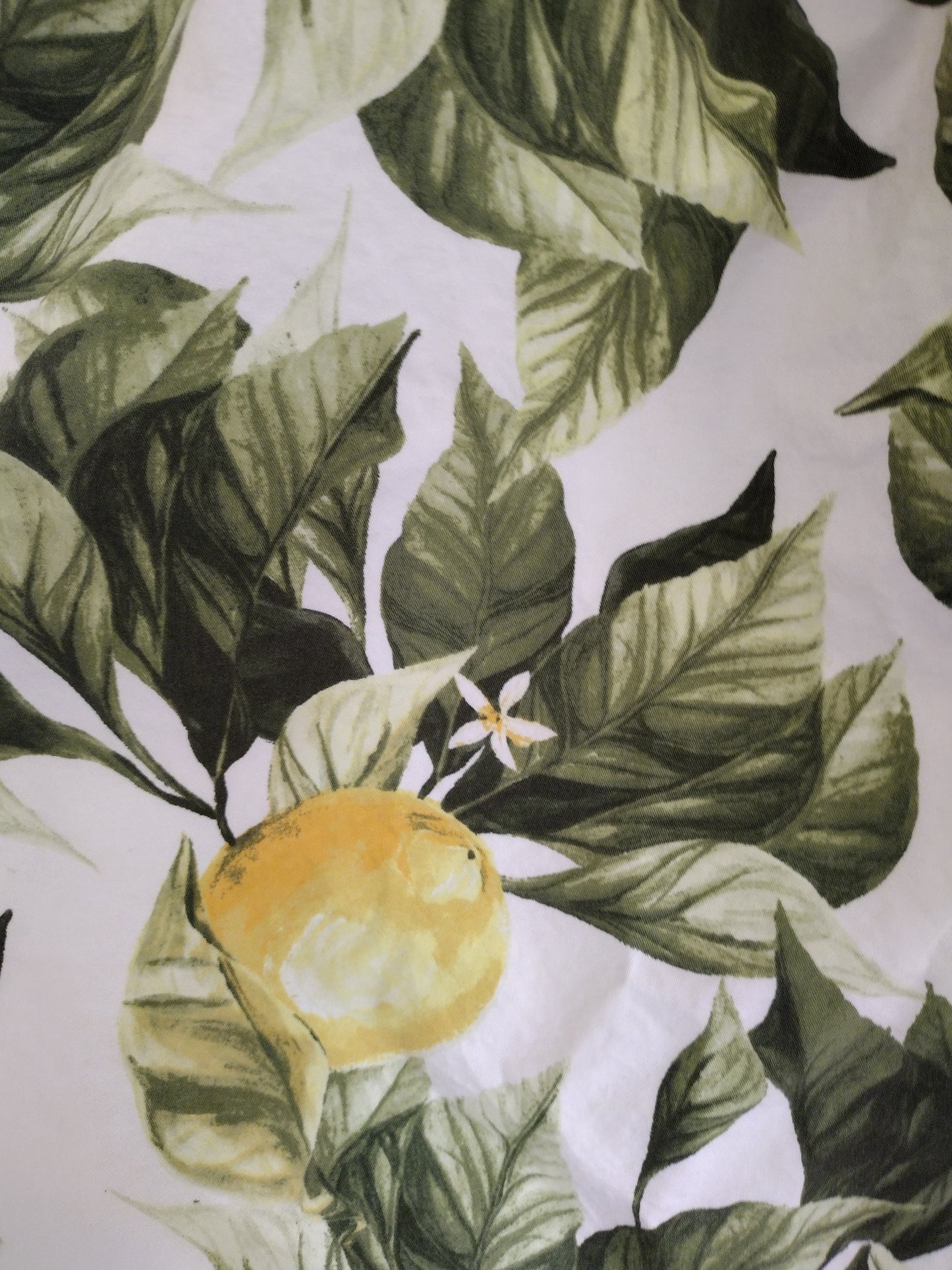Lemon print tea length vintage skirt, size 4