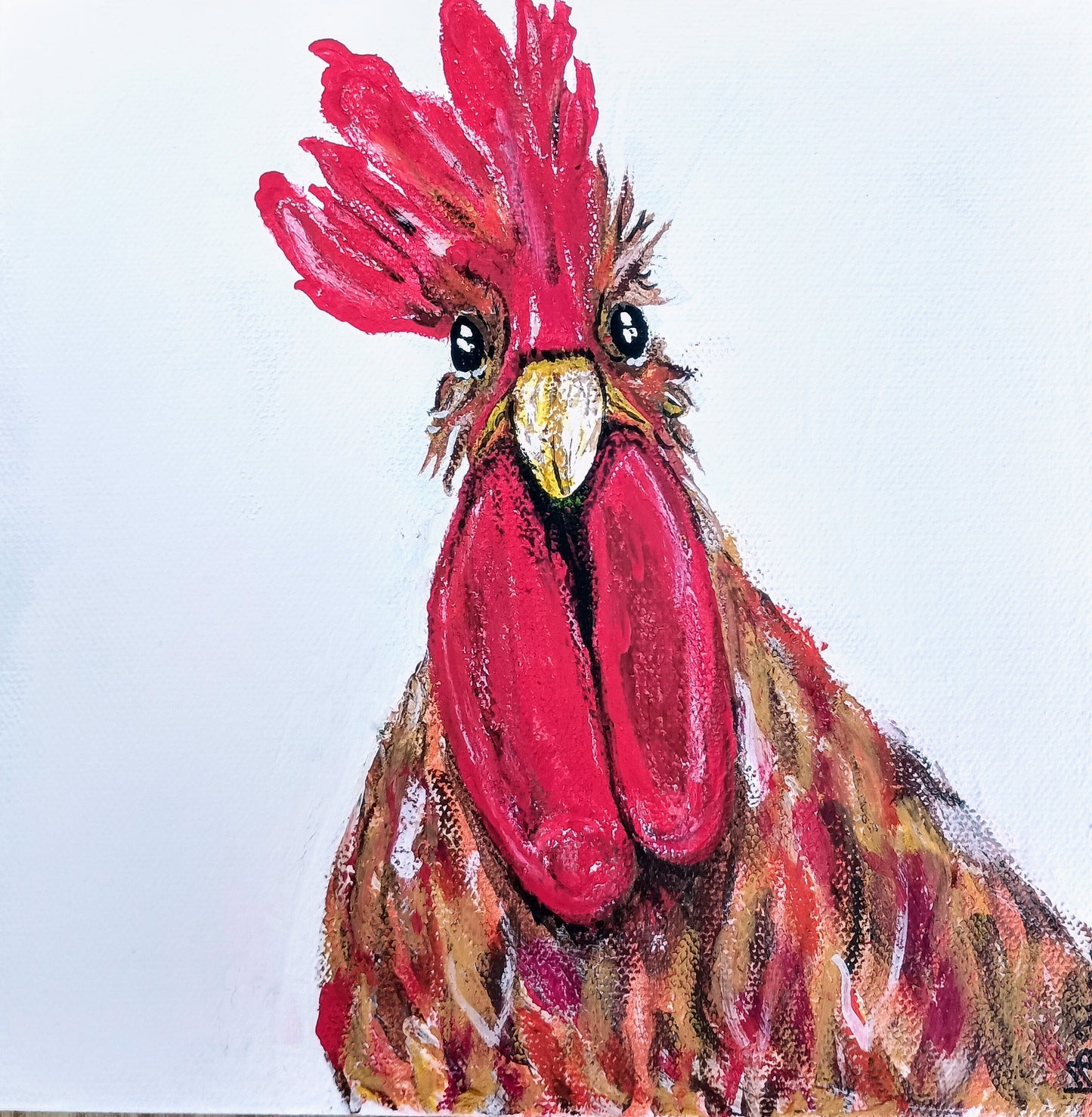 Hen, 2025 Kirstyn Bliss Art original mounted canvas