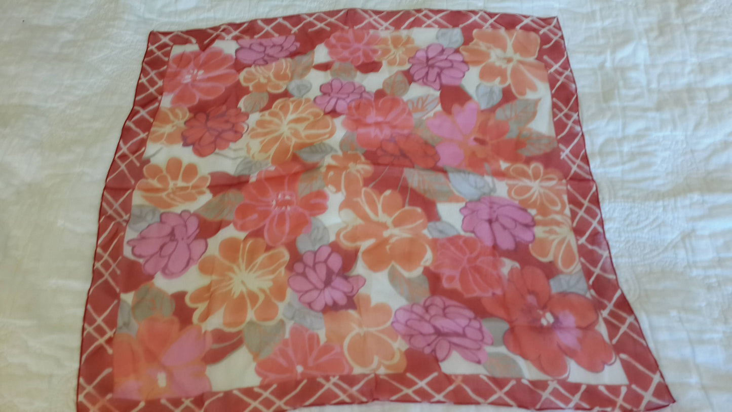 Flower scarf, vintage