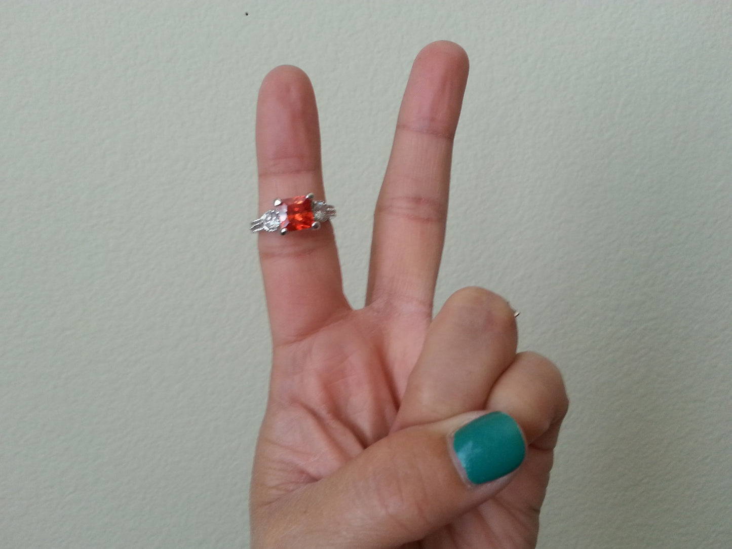 Vintage orange citrine ring