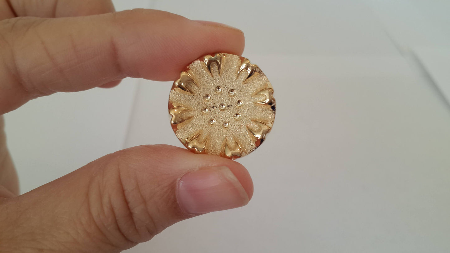 Large gold buttons, vintage stock