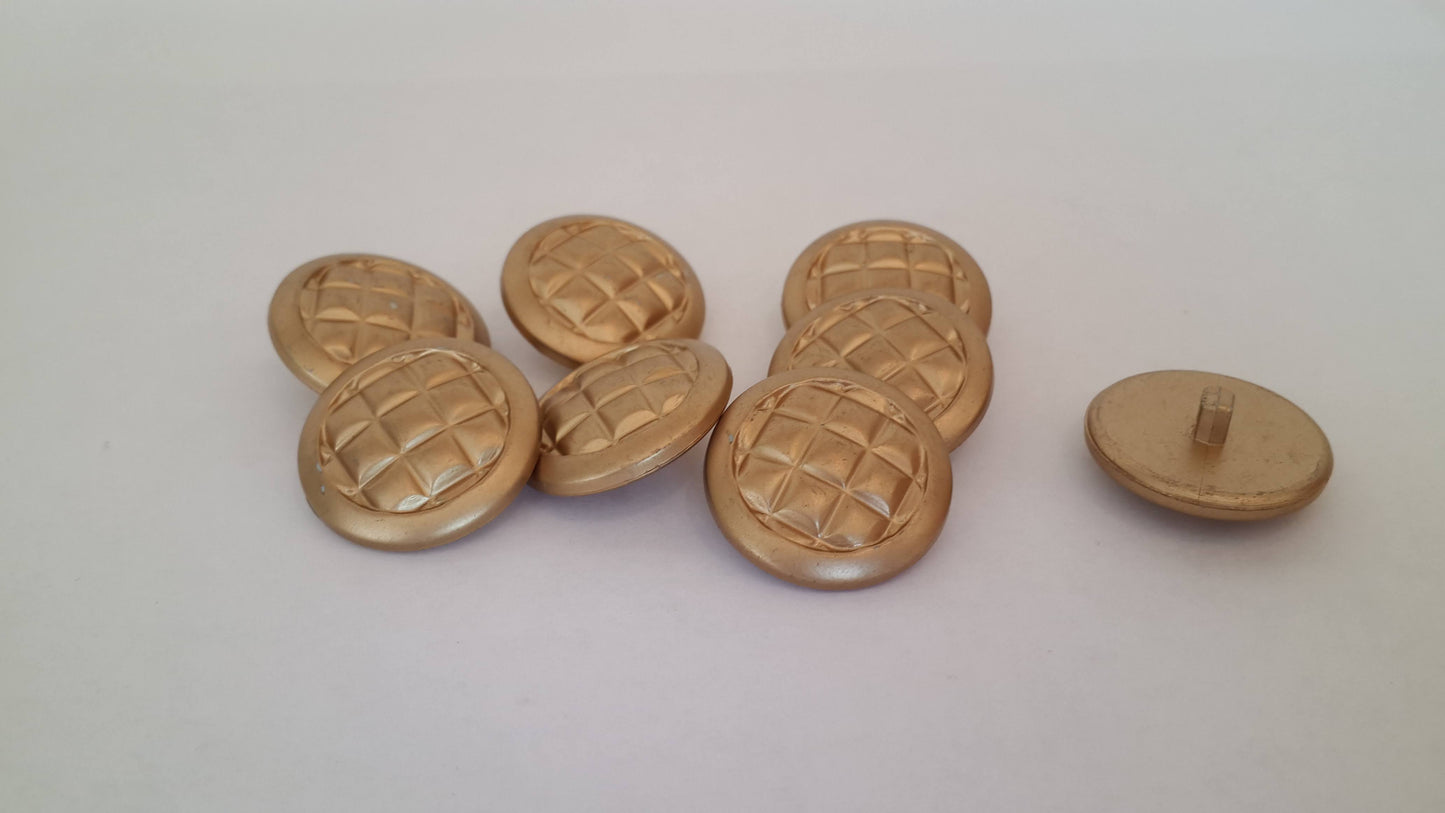 Large gold buttons, vintage stock