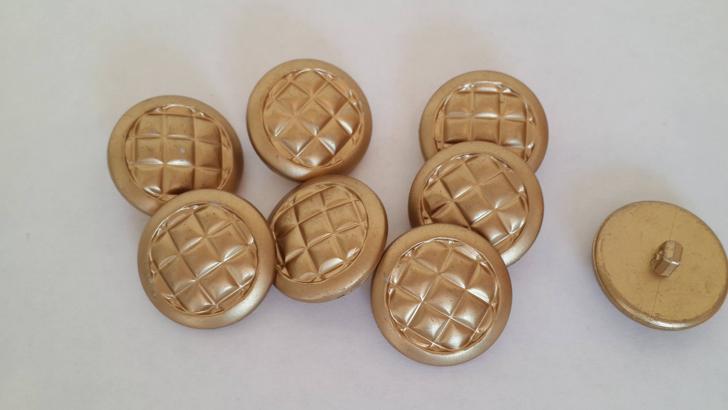 Large gold buttons, vintage stock