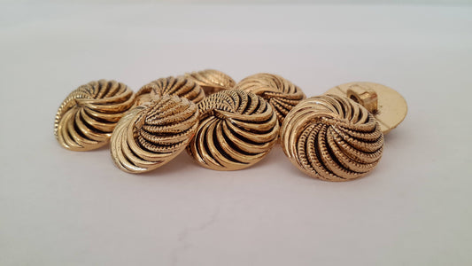 1990s gold buttons, vintage stock