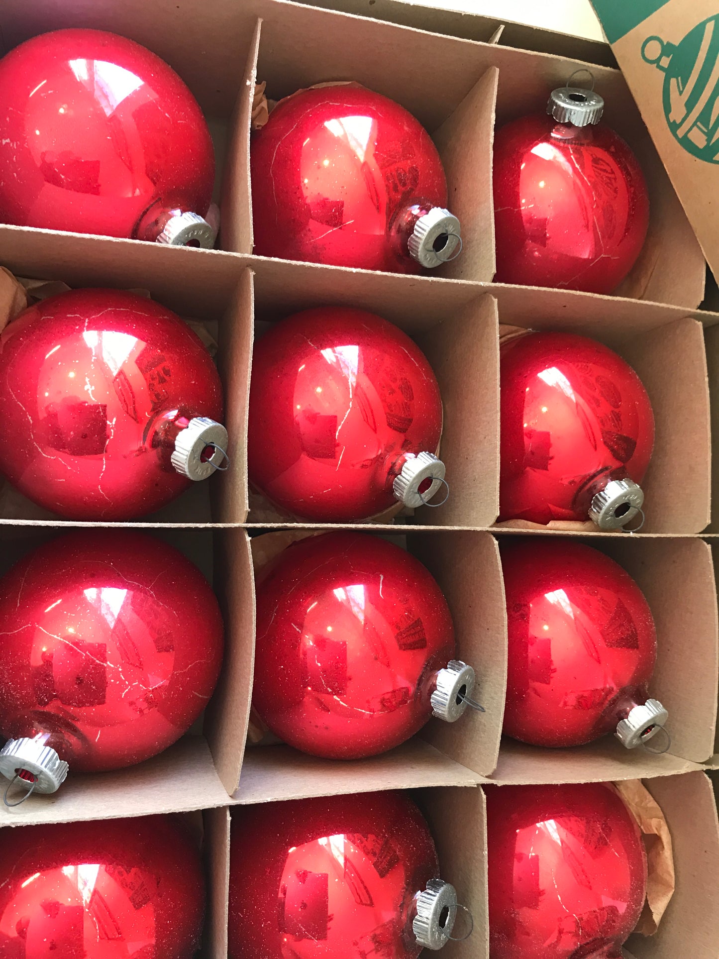 Shiny Brite Red Christmas Ornaments