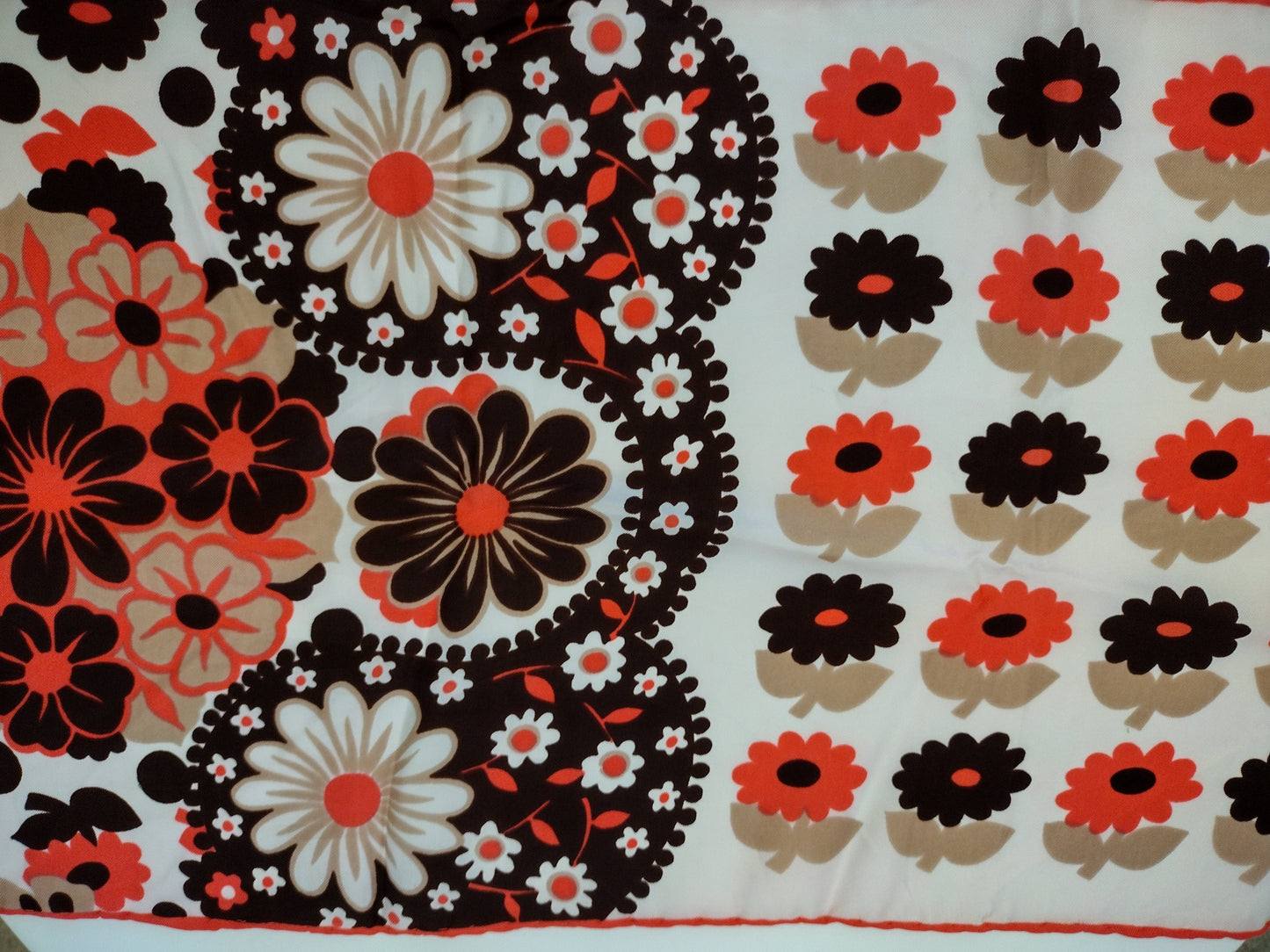 1960s flower scarf