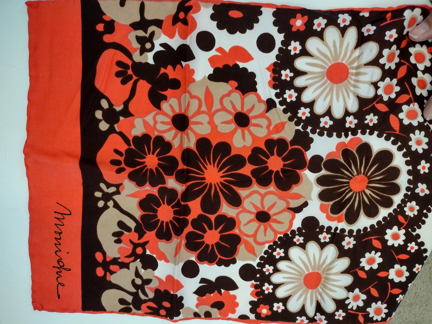 1960s flower scarf