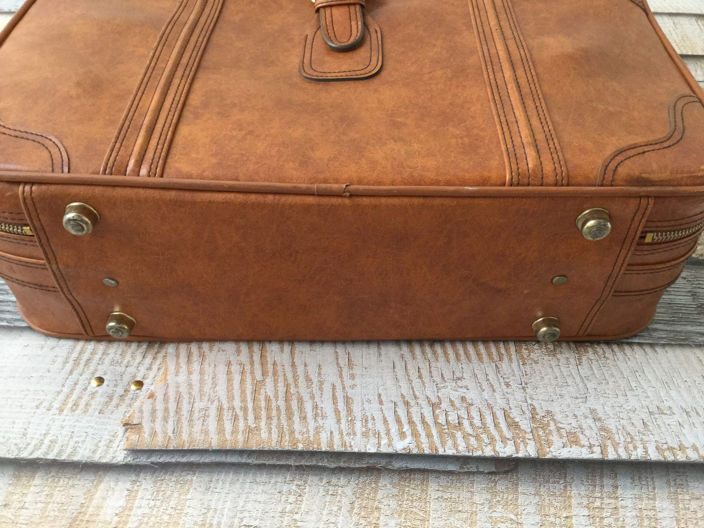 Vintage leather suitcase