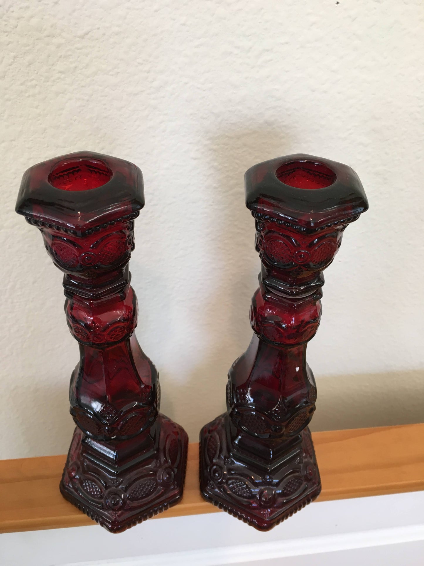 Tall candle stick holder / perfume bottle set