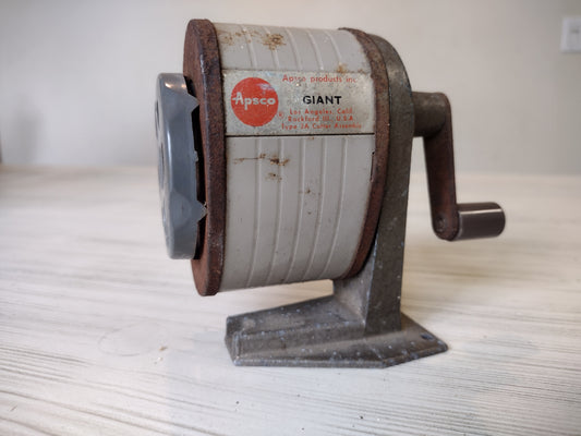 Wall pencil sharpener, vintage Apsco Giant wall mounted pencil sharpener