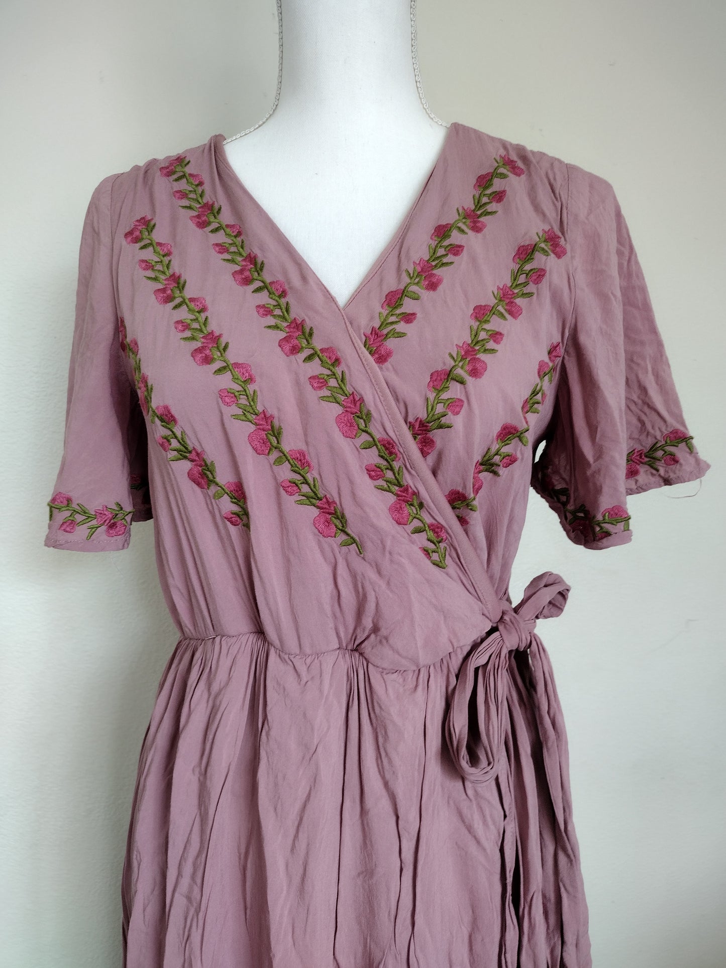 Vintage long wrap dress