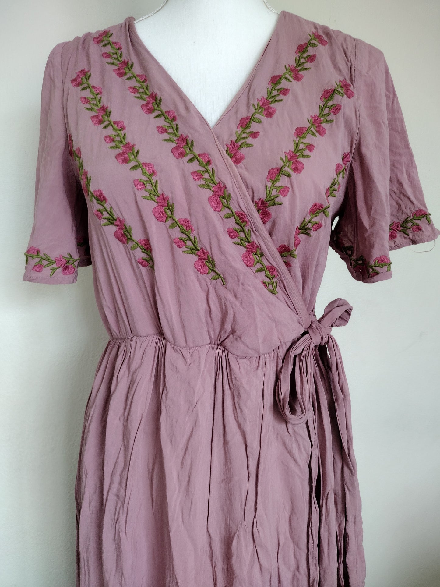 Vintage long wrap dress