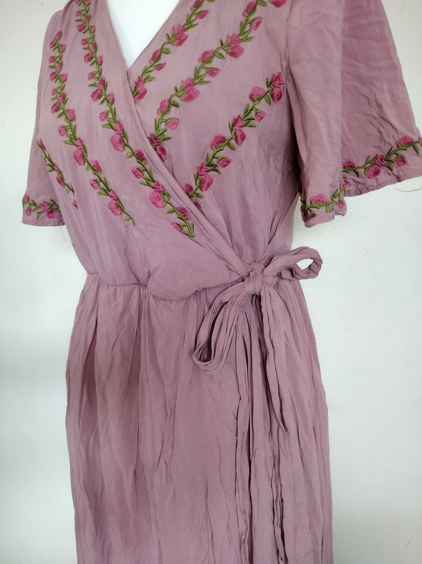 Vintage long wrap dress