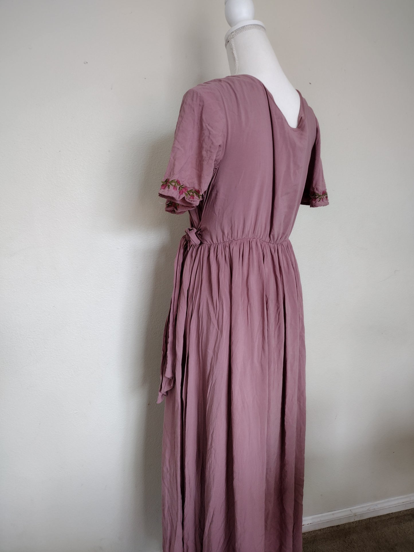 Vintage long wrap dress