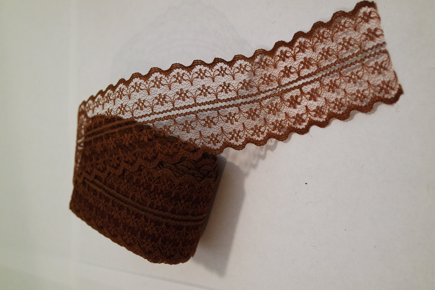 Brown lace, vintage stock