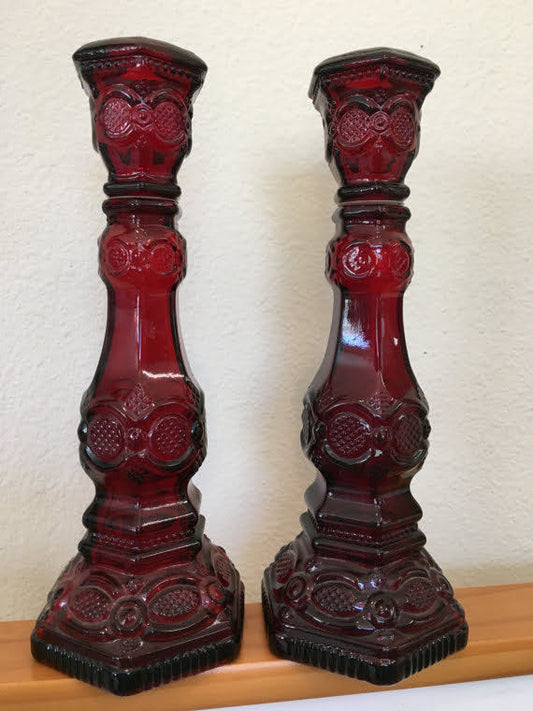 Tall candle stick holder / perfume bottle set