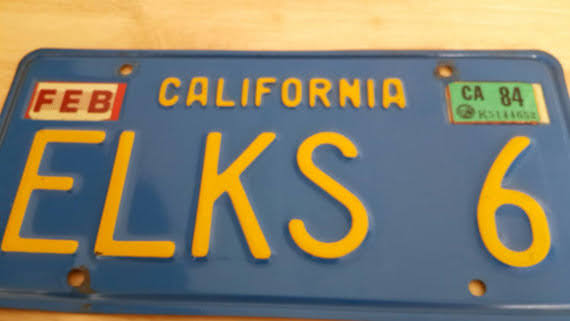 1970s California Blue and Yellow License plate set