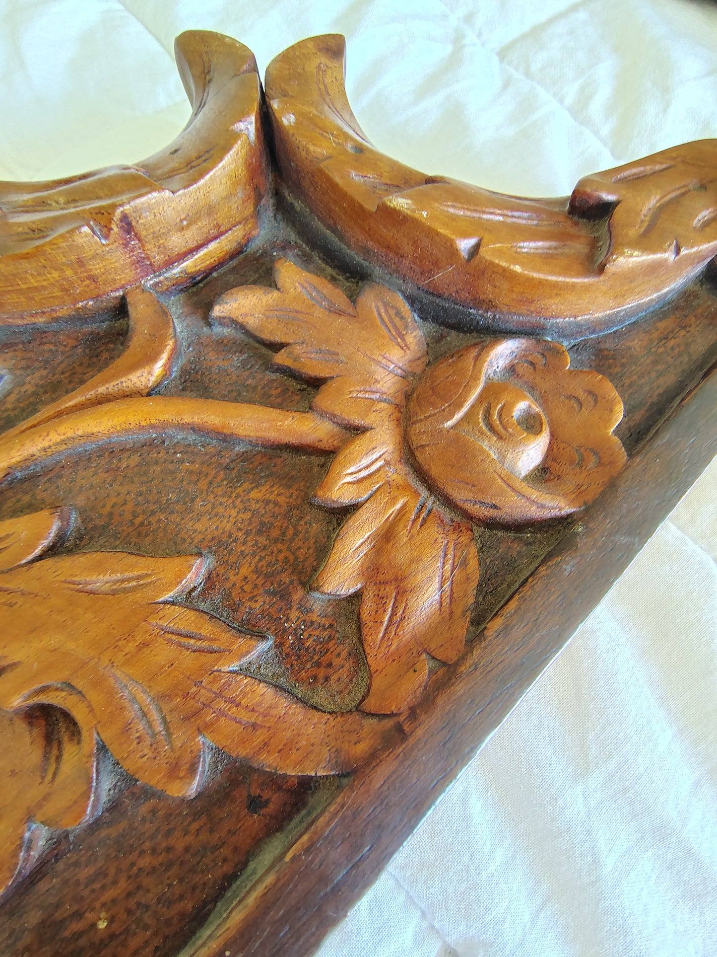 Handcarved Antique Teak Door / Mirror Pendant