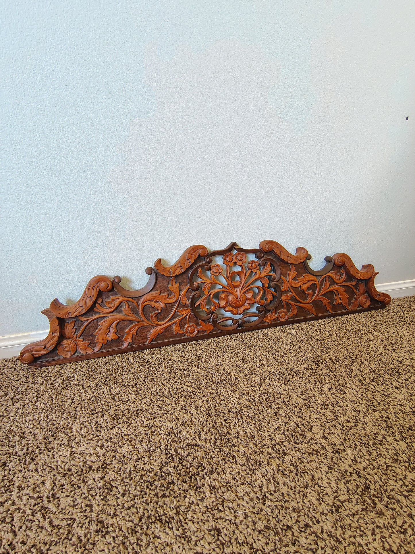 Handcarved Antique Teak Door / Mirror Pendant