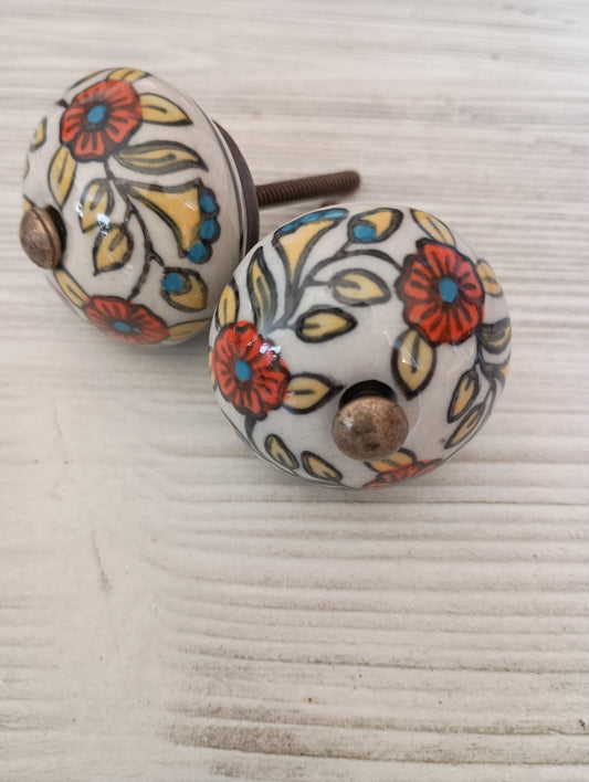 Flower drawer knob