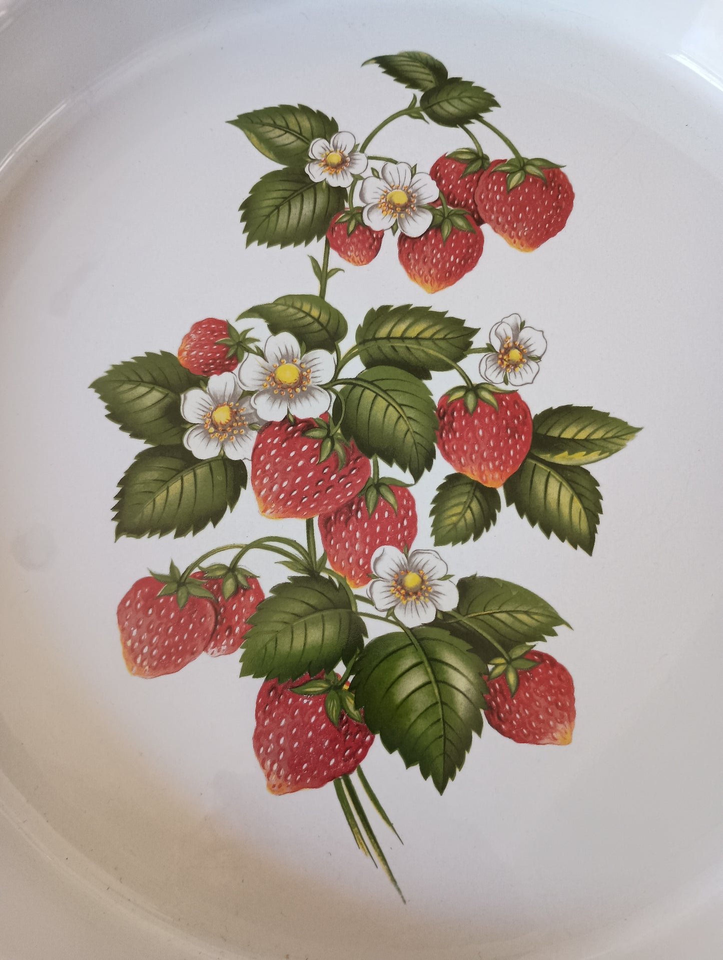 Strawberry display large plate, vintage