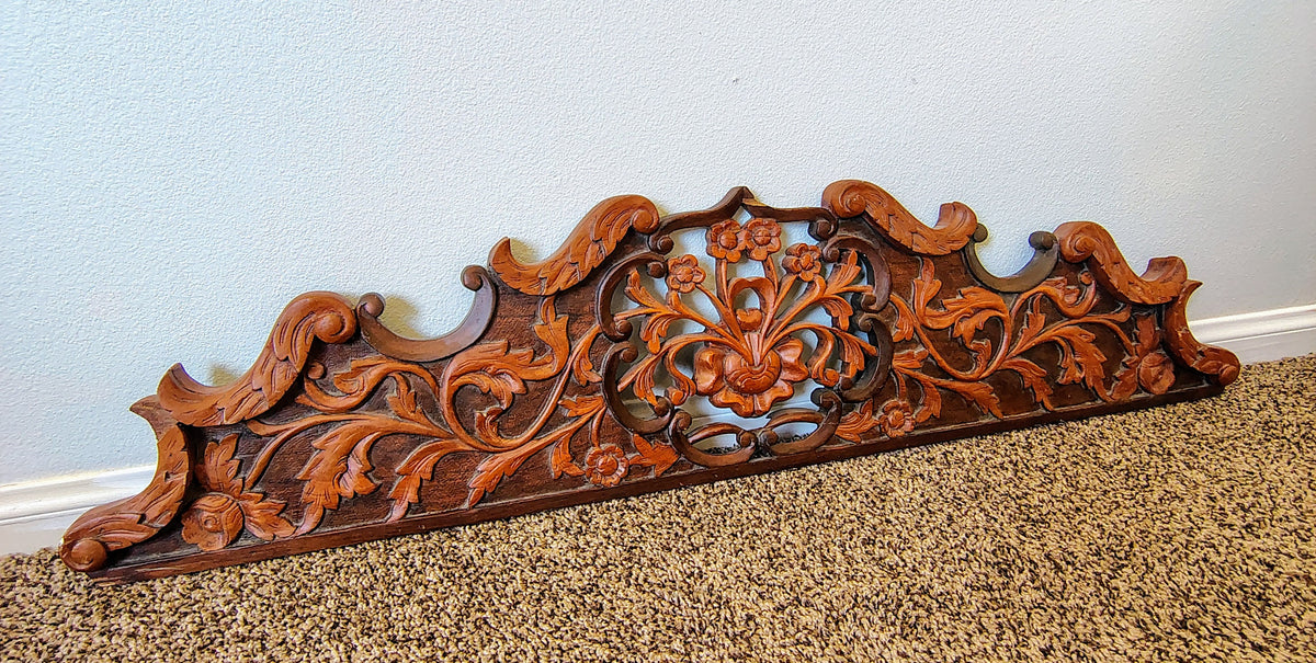 Handcarved Antique Teak Door / Mirror Pendant