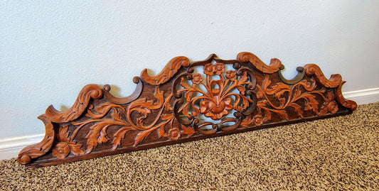 Handcarved Antique Teak Door / Mirror Pendant
