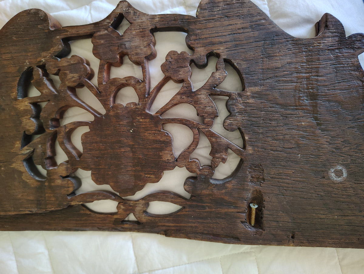Handcarved Antique Teak Door / Mirror Pendant