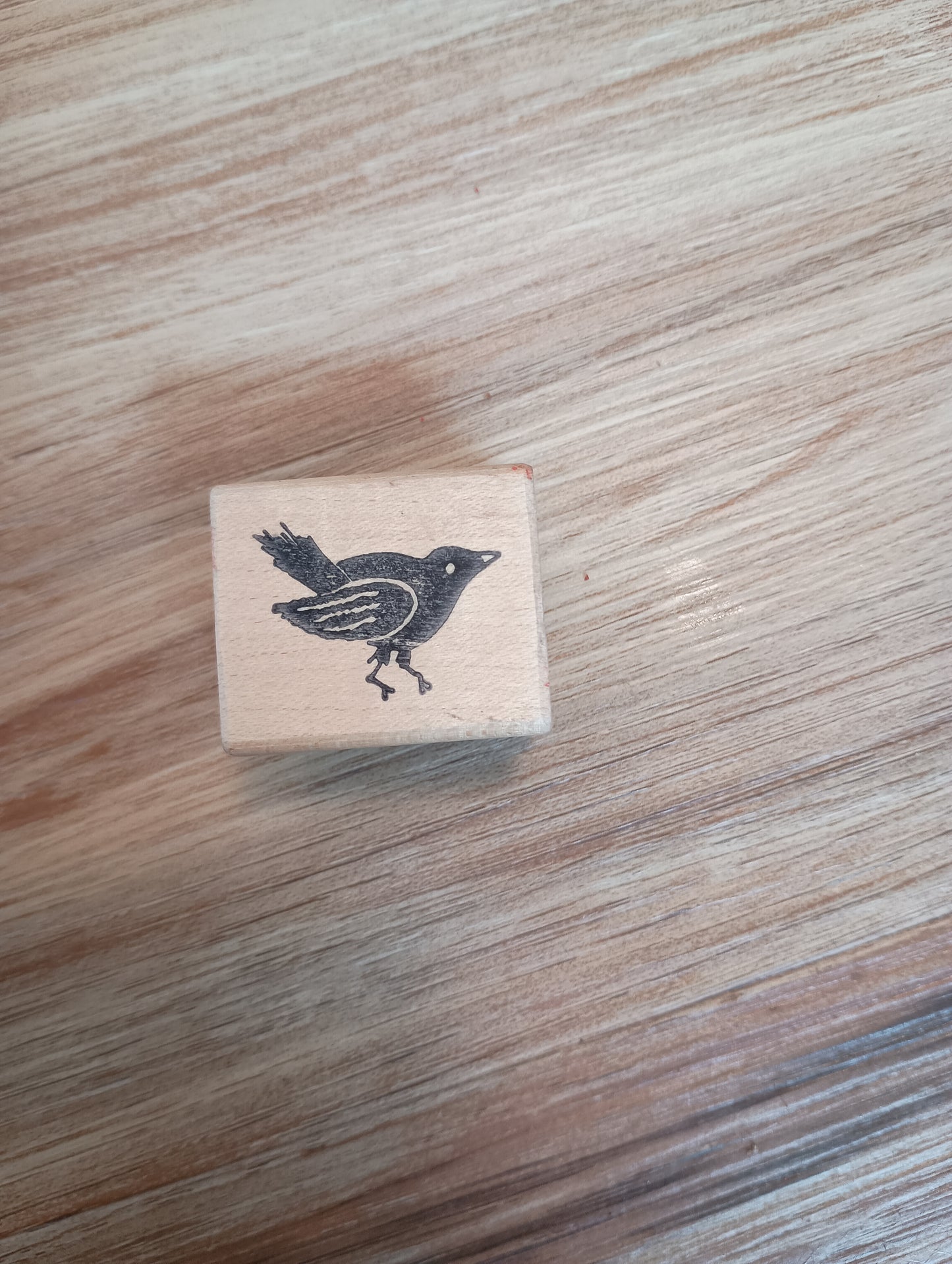 Vintage crow rubber stamp