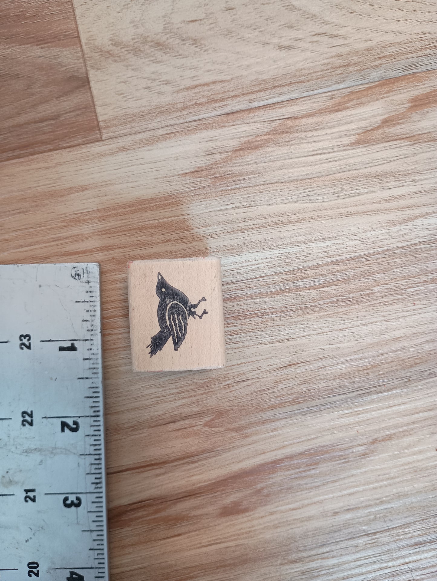 Vintage crow rubber stamp