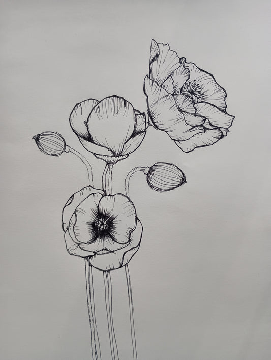 Poppies, Kirstyn Bliss Art original