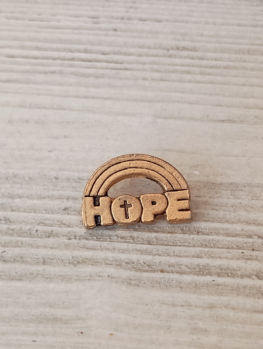 Gold HOPE pin, circa 1970