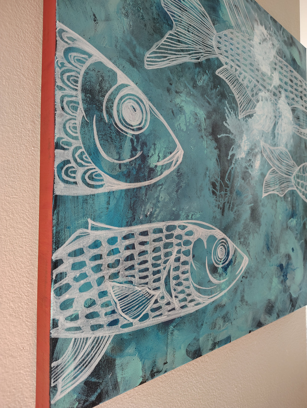 Head or Tails, by Kirstyn Bliss Large 40x40in canvas painting