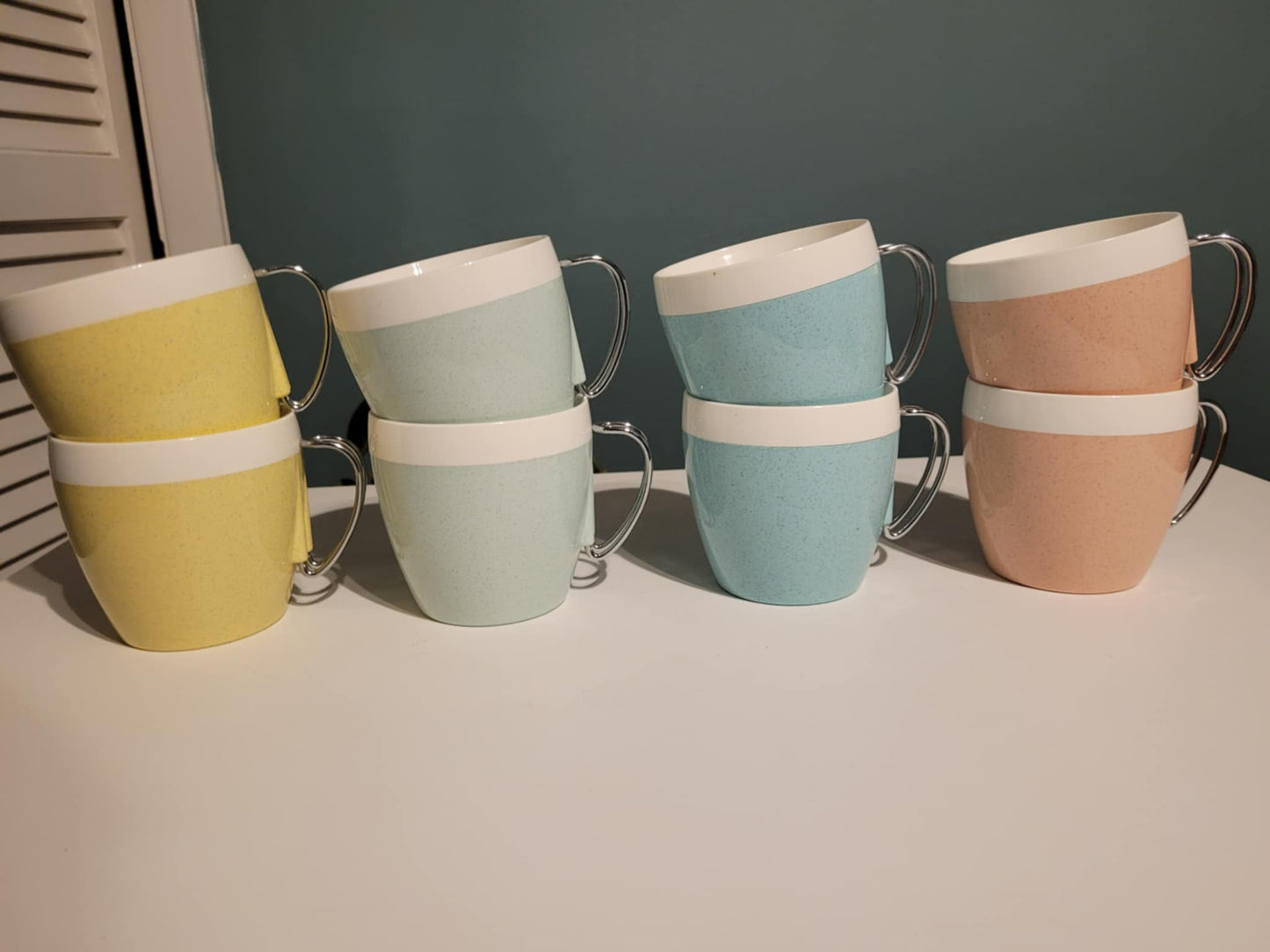 Temp O Cups, mid century modern coffee cup set