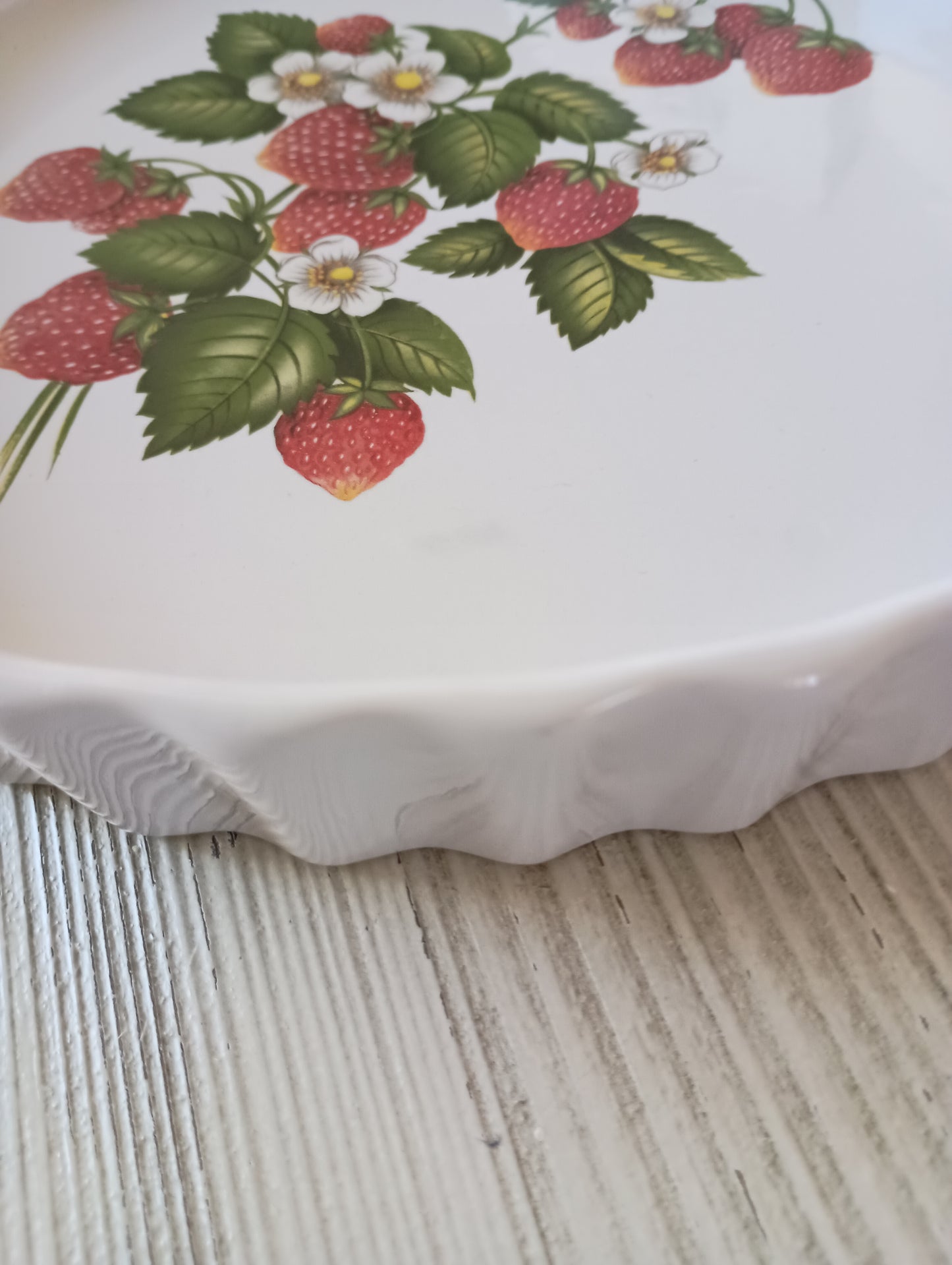 Strawberry display large plate, vintage