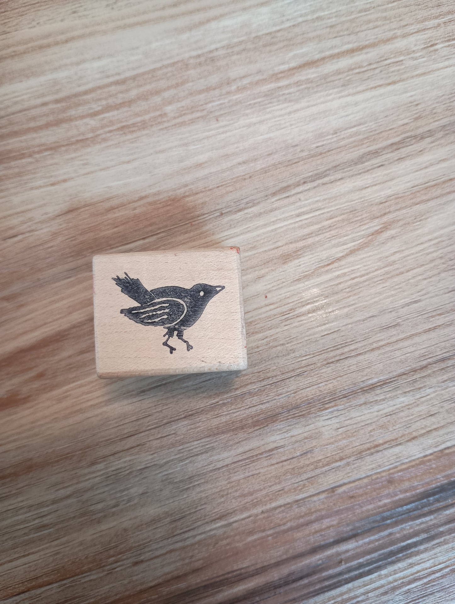 Vintage crow rubber stamp