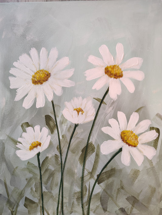 New! Large daisies, Kirstyn Bliss Art original canvas art